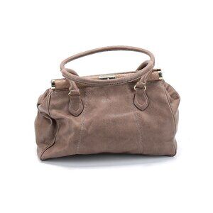 Carlos Santana Solid Tan Large Handbag with Gold Toggle